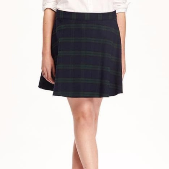 old navy plaid skater skirt